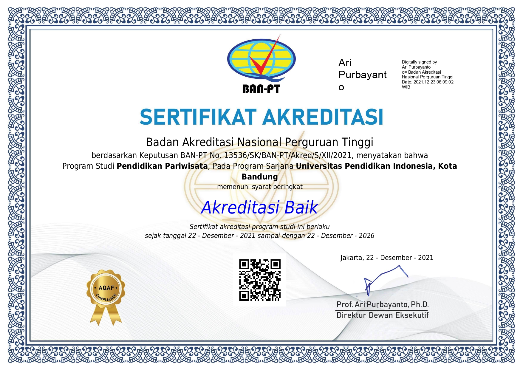 Sertifikat Akreditasi Lainnya