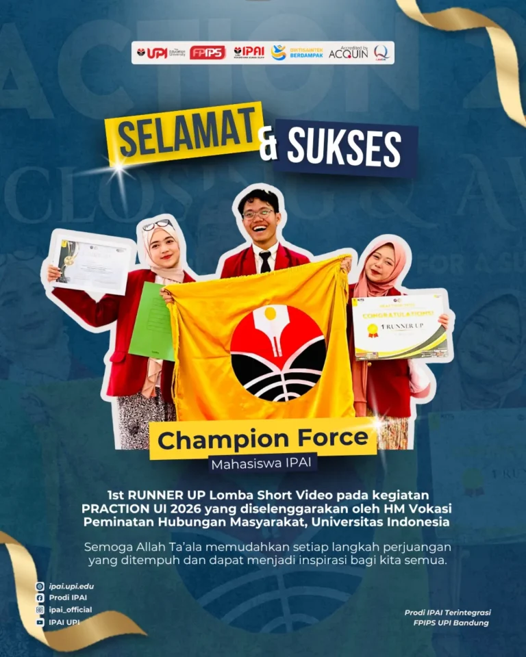 Kreativitas Dakwah Visual: Tim Champion Force IPAI UPI Sukses Menyabet Gelar Juara Pada Ajang PRACTION UI 2026