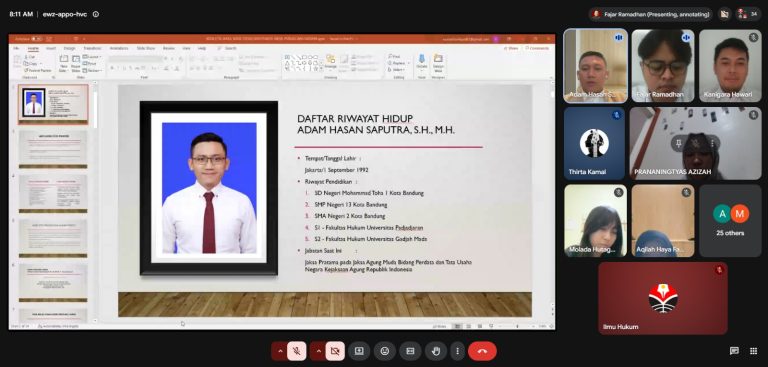 BERI MATERI ETIKA PROFESI : JAKSA MUDA BUKA RUANG DISKUSI ILMIAH BERSAMA MAHASISWA PRODI ILMU HUKUM FPIPS UPI