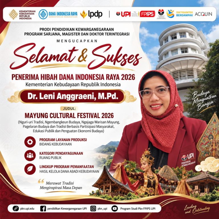 Dosen Prodi Pendidikan Kewarganegaraan UPI Raih Hibah Dana Indonesia Raya 2026 melalui “Mayung Cultural Festival”